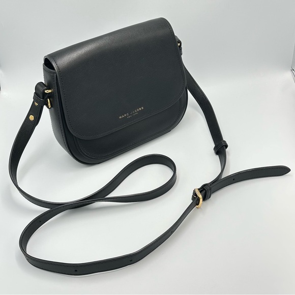 Authentic Marc Jacobs New York Mini Rider Flap Crossbody Bag Black M0014109 - Picture 3 of 15